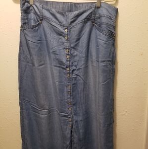 INC Maxi Denim Skirt Large